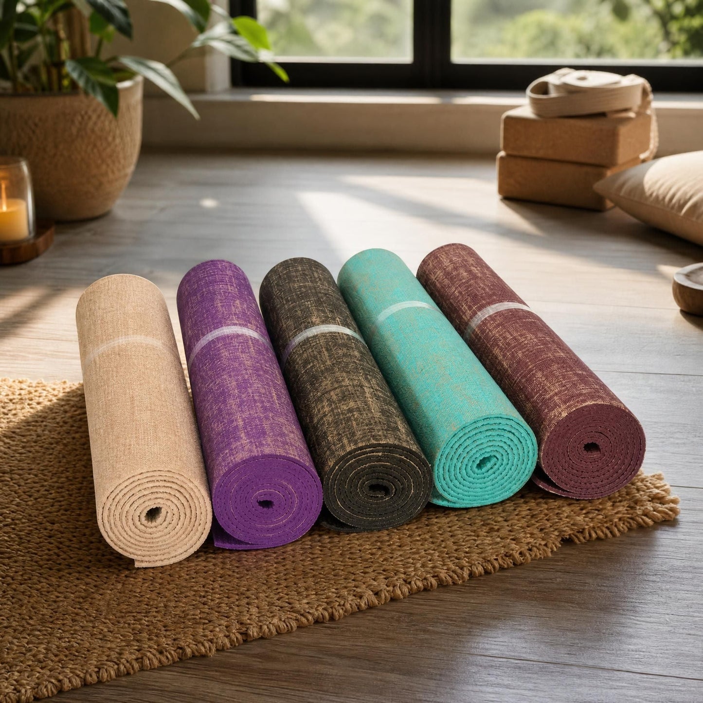 Natural Jute Yoga Mat - Kiicity