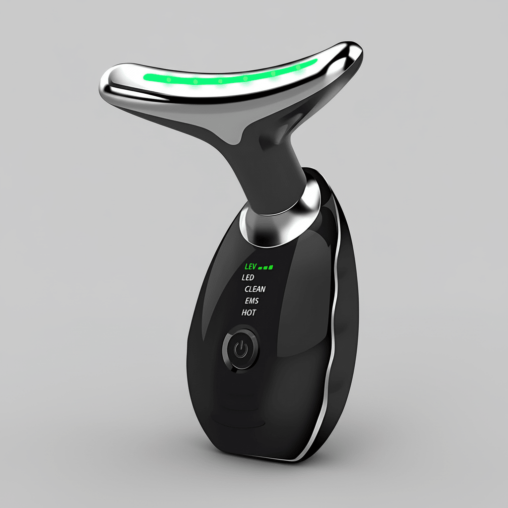 EMS Face & Neck Lift Massager: At-Home Red Light Therapy - Kiicity