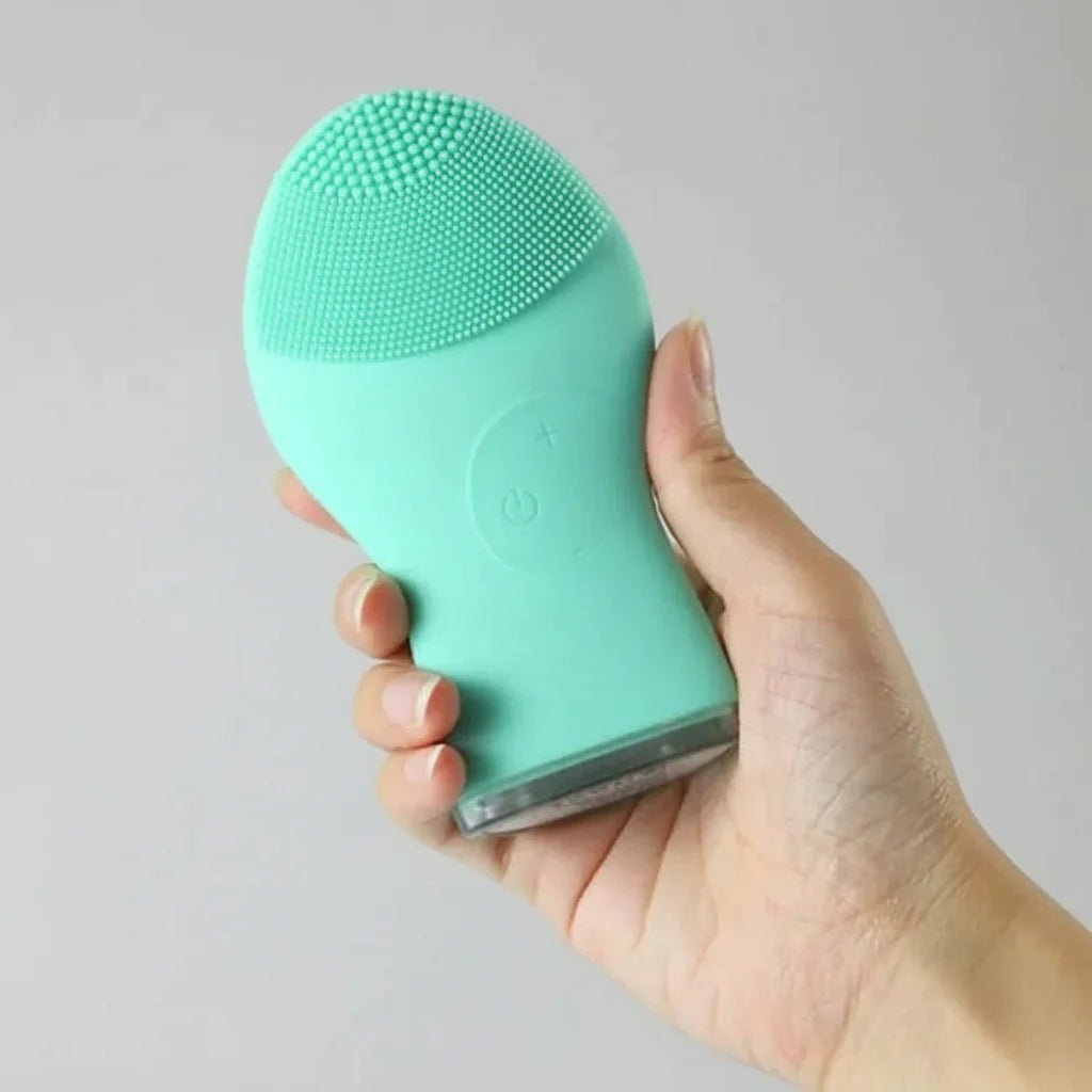 Silicone Facial Cleansing Brush with Ultrasonic Vibration - Kiicity