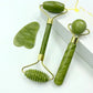 Natural Jade Facial Roller & Gua Sha Set - Kiicity