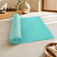 Close-up of natural jute yoga mat with textured surface and organic craftsmanship, highlighting its purple hue.